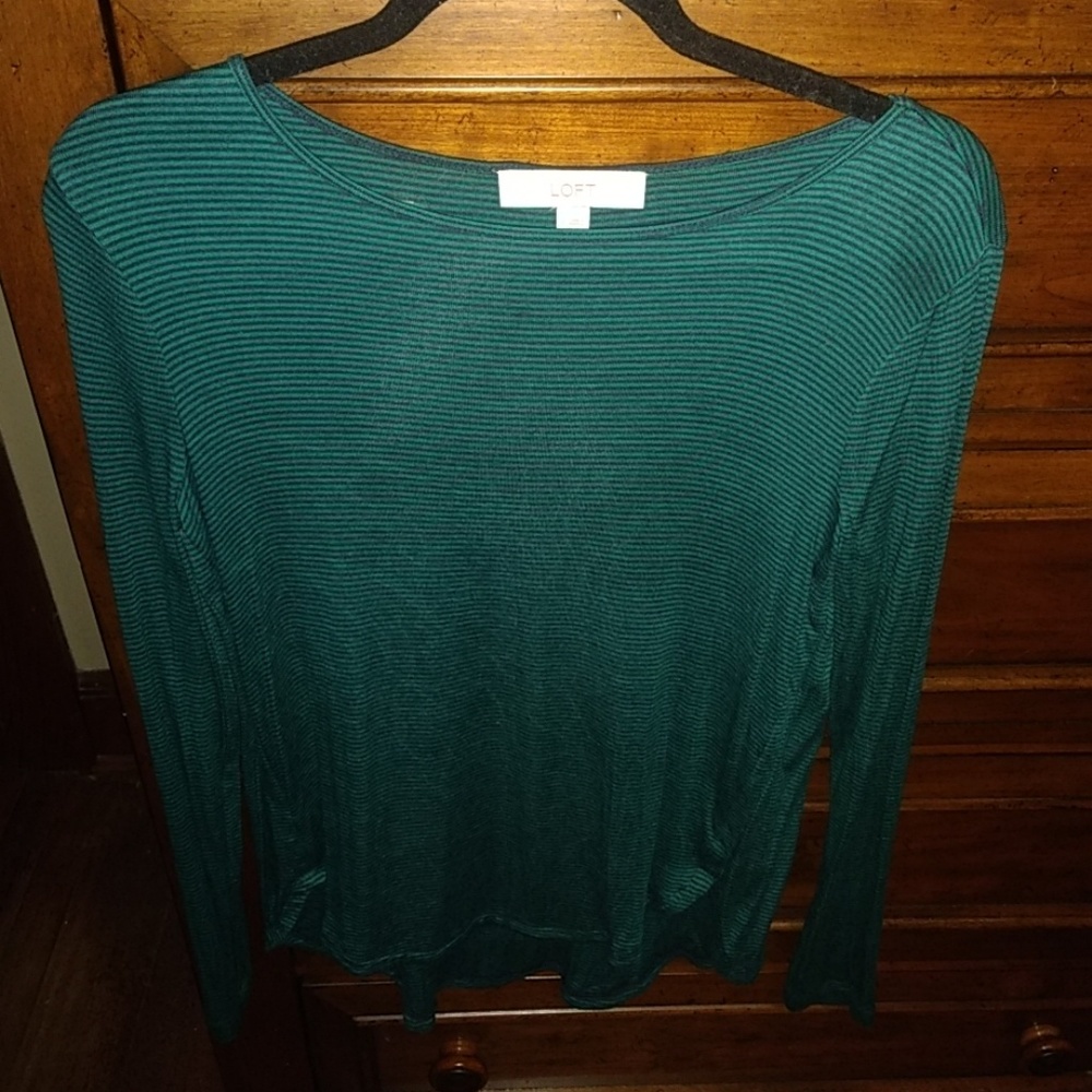 Loft soft striped long sleeve top